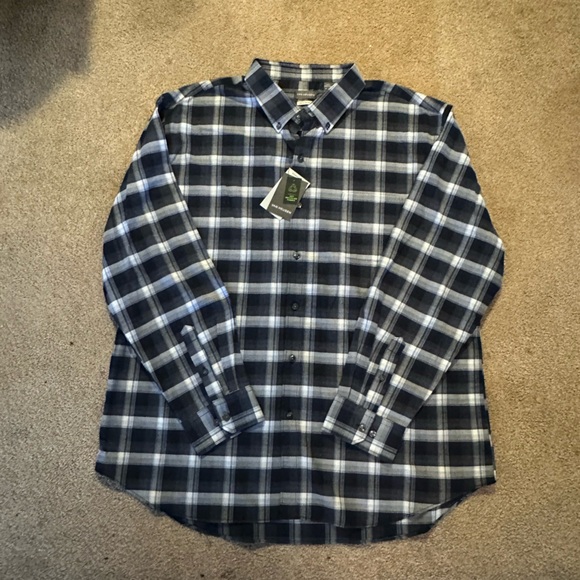 🙌🤟💟💚💖HP Van Heusen Navy and White Plaid Men’s Shirt - Picture 10 of 11
